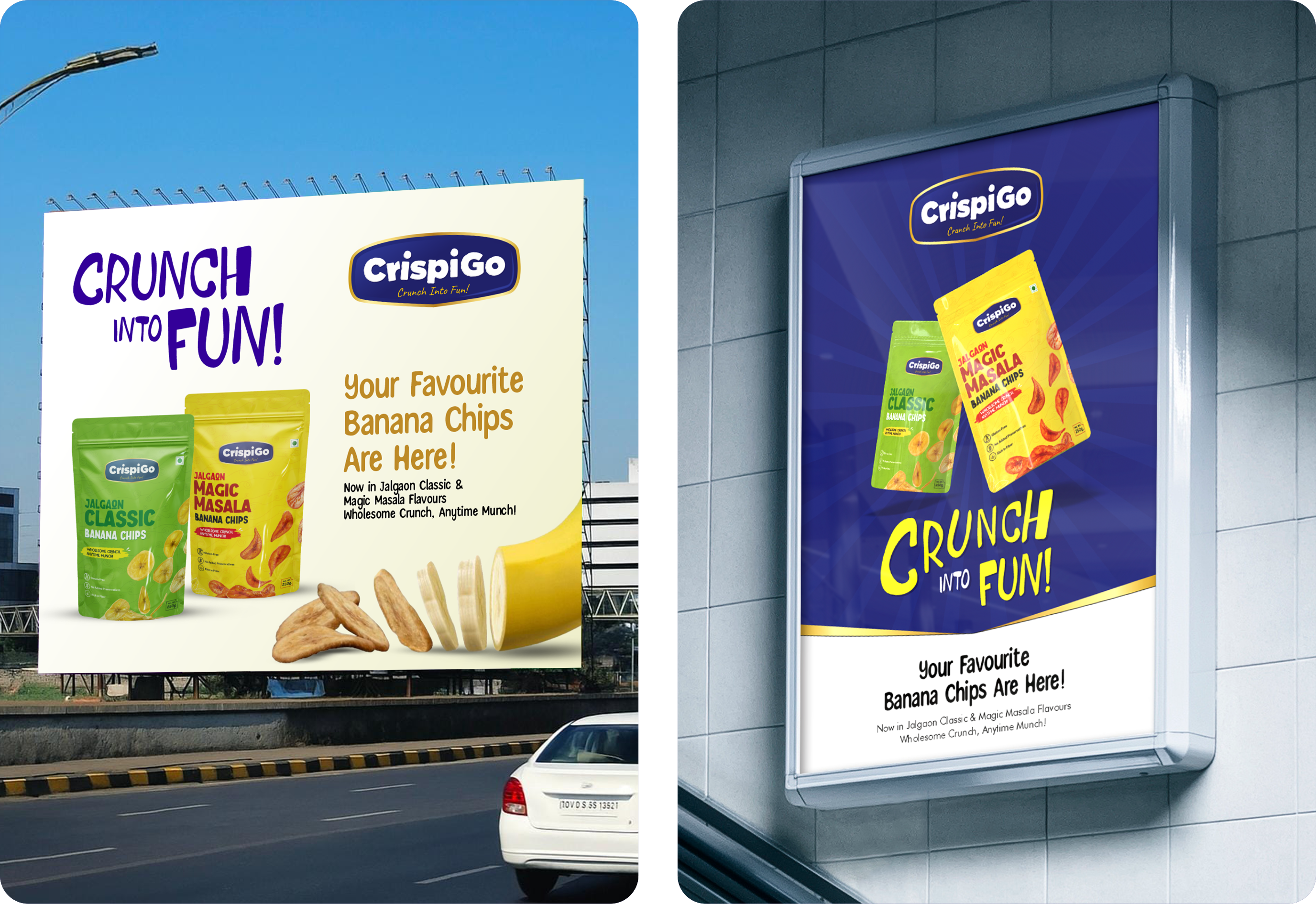 CrispiGo out-of-home billboards, Crunch Into Fun